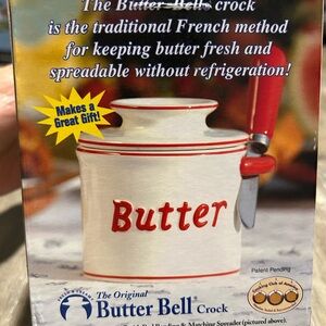 Vintage 2006 the original butter bell crock & spreader set